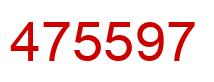 Número 475597 imagen rojo