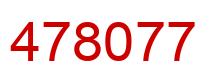 Number 478077 red image