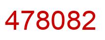 Number 478082 red image