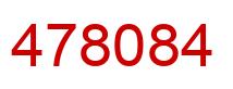 Number 478084 red image