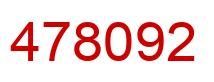 Number 478092 red image