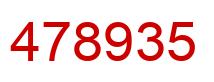 Number 478935 red image