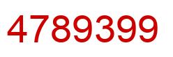 Number 4789399 red image