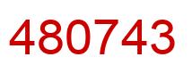Number 480743 red image