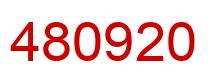 Number 480920 red image