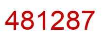 Number 481287 red image