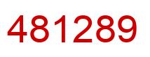 Number 481289 red image