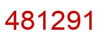 Number 481291 red image