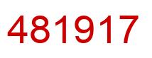 Number 481917 red image