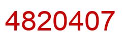 Número 4820407 imagen rojo