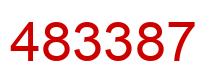 Number 483387 red image