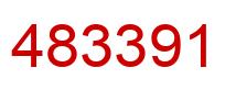 Number 483391 red image
