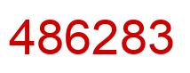 Number 486283 red image