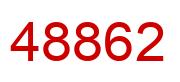 Number 48862 red image