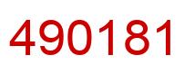 Number 490181 red image