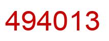 Number 494013 red image
