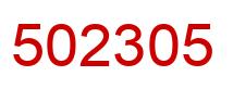 Number 502305 red image