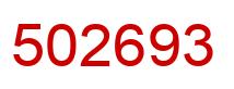 Number 502693 red image