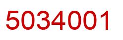 Number 5034001 red image