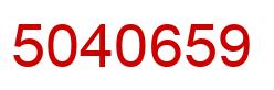 Number 5040659 red image