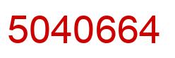 Number 5040664 red image