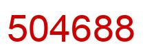 Number 504688 red image