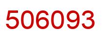 Number 506093 red image
