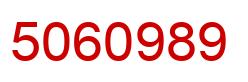 Number 5060989 red image