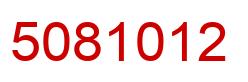 Número 5081012 imagen rojo