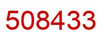 Número 508433 imagen rojo