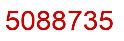 Number 5088735 red image