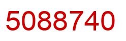 Number 5088740 red image