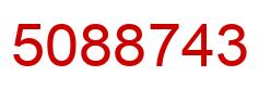Number 5088743 red image
