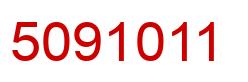 Number 5091011 red image
