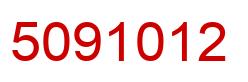 Number 5091012 red image