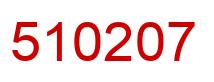 Number 510207 red image