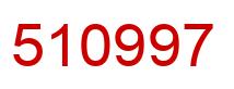 Número 510997 imagen rojo
