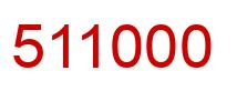 Número 511000 imagen rojo