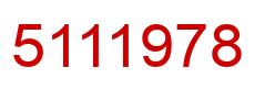 Number 5111978 red image