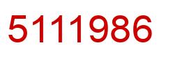 Número 5111986 imagen rojo