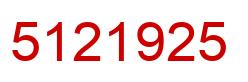 Number 5121925 red image