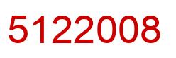 Number 5122008 red image
