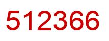 Número 512366 imagen rojo