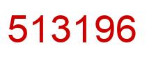 Number 513196 red image