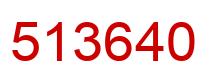 Number 513640 red image