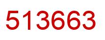 Número 513663 imagen rojo