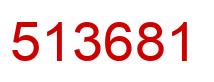 Número 513681 imagen rojo