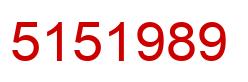 Número 5151989 imagen rojo