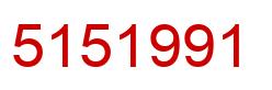 Número 5151991 imagen rojo