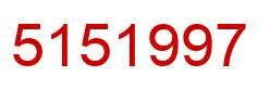 Número 5151997 imagen rojo